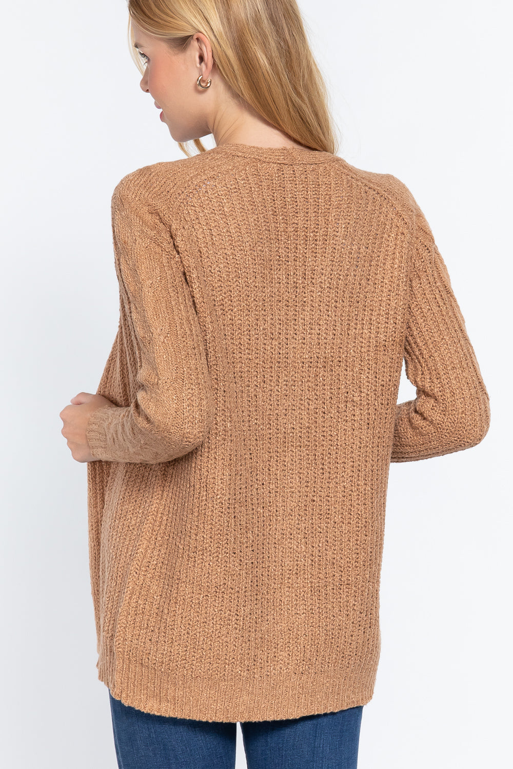 Women's Long Sleeve Open Front Sweater Cardigan