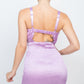 Women's Square Back Cutout Smocking Dress