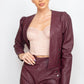 Women's Side Button Detailed Jacket & Shorts Set