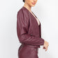 Women's Side Button Detailed Jacket & Shorts Set
