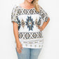 Women's Geometric-tribal Sublimation Print Top