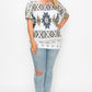 Women's Geometric-tribal Sublimation Print Top