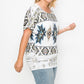 Women's Geometric-tribal Sublimation Print Top