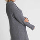 Women's High Cowl Neck Bouclé Long Sleeve Sweater Dress