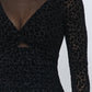 Women's Animal Print Long Sleeve Mock Neck Mini Dress