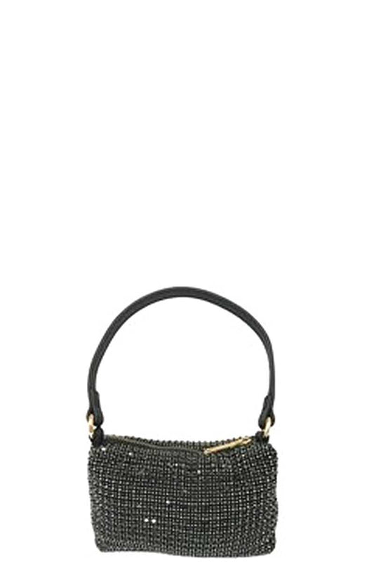 Women's Chic Rhinestone Handle Clutch Bag