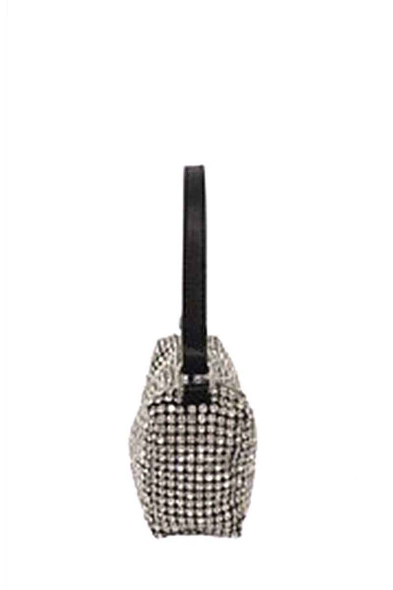 Women's Chic Rhinestone Handle Clutch Bag