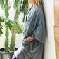 Women's Solid Knit Oversized Trench Jacket
