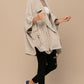 Women's Solid Knit Oversized Trench Jacket