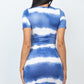 Women's Stripe Tie-dye Printed Midi Dress