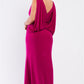 Women's Plus Draped Back V-neck Sleeveless Maxi Dress (2X & 3X Only)