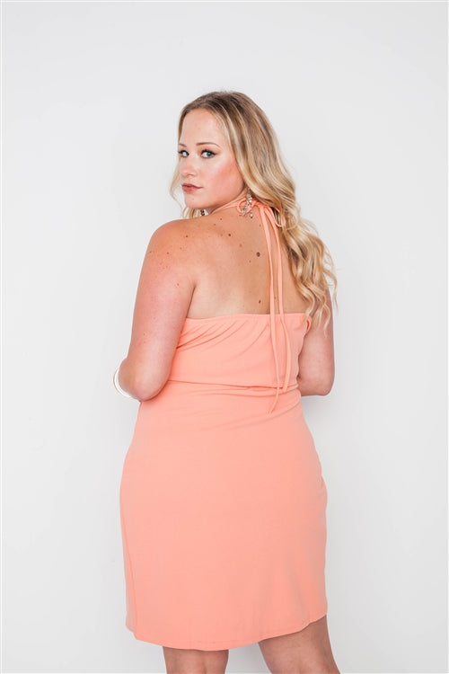 Women's Plus Size Lace Detail Bodycon Mini Dress