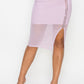 Women's Studded Stone Cami Top & Slit Mini Skirts Set