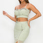 Women's Studded Stone Cami Top & Slit Mini Skirts Set
