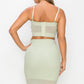 Women's Studded Stone Cami Top & Slit Mini Skirts Set