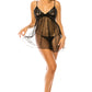 Women's 3pc Mesh Robe Set
