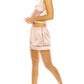 Women's Satin Lingerie Short Set