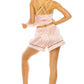 Women's Satin Lingerie Short Set