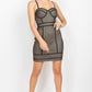 Women's Sleeveless Sparkle Honeycomb Bodycon Dress