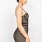 Women's Sleeveless Sparkle Honeycomb Bodycon Dress