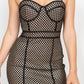 Women's Sleeveless Sparkle Honeycomb Bodycon Dress