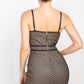 Women's Sleeveless Sparkle Honeycomb Bodycon Dress