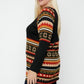 Women's Geometric Print-contrast Tunic (3X Only)