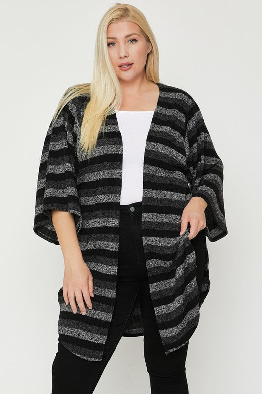 Women's Multi-color Striped Cardigan