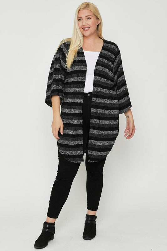 Women's Multi-color Striped Cardigan