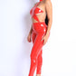 Women's Star Point Sheer Mesh Mix Jumpsuit