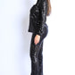 Women's Sparkling Sequin Button Down Shirt And Pant Set