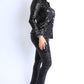 Women's Sparkling Sequin Button Down Shirt And Pant Set