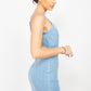 Women's Studded Stone Cami Denim Jean Bodycon Dress (M & L Only)