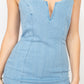 Women's Studded Stone Cami Denim Jean Bodycon Dress (M & L Only)