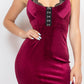 Women's Hook-and-eye Detailed Scoop Dress