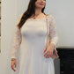 Women's Plus Lace Detail Long Sleeve Mini Dress