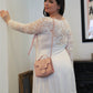 Women's Plus Lace Detail Long Sleeve Mini Dress