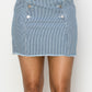 Women's Button Frayed Denim Mini Skirt