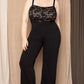 Women's Lace Bust Plus Size Jumpsuit