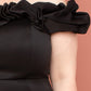 Women's Ruffle Off The Shoulder Plus Size Midi Dress