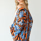 Women's Stripes and Floral Print Lightweight Kimono