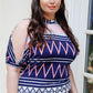 Women's Plus Polka Dot Cold Shoulder Short Sleeve Back Self-tie Top