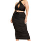 Women's Plus Solid 2 Piece Halter Top Set (2X & 3X Only)