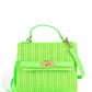 Women's Faux Straw Top Handle Clutch