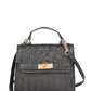 Women's Faux Straw Top Handle Clutch