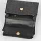 Women's Faux Straw Top Handle Clutch