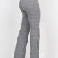 Women's Plaid Cut-out Long Sleeve Top & Pants Set