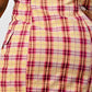 Women's  Collared Double Breasted Plaid Blazer Mini Dress