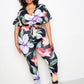 Women's Flower Jogger & Top Set