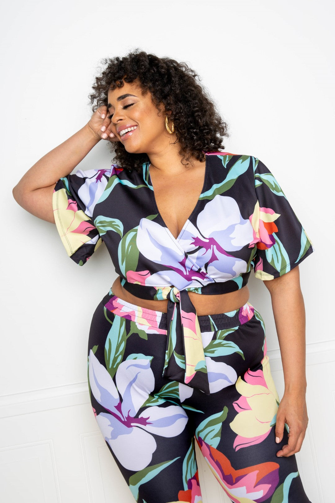 Women's Flower Jogger & Top Set